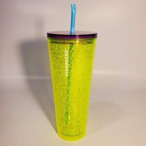 Starbucks Tumbler Cup Green Bubbles Venti NWT but DAMAGED